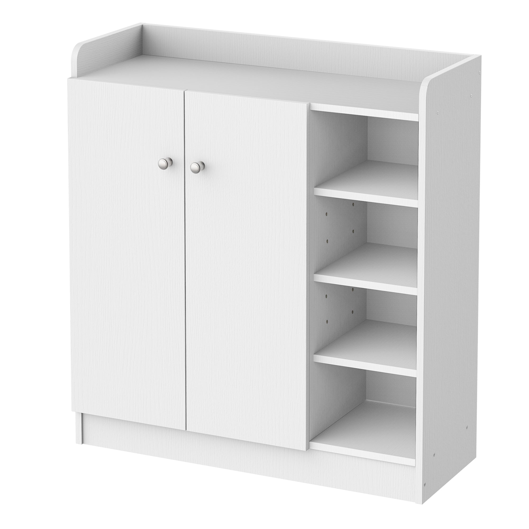 Skoskab Skohylde Hylder Skab 83 Cm 30 Cm 90 Cm Hvid