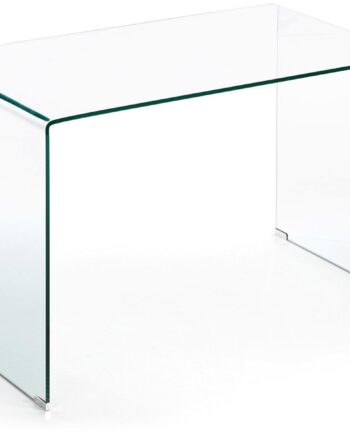 Skrivebord Kave Home Burano   Hærdet Glas 125x70x76 Cm Moderne Minimalistisk Arbejdsbord