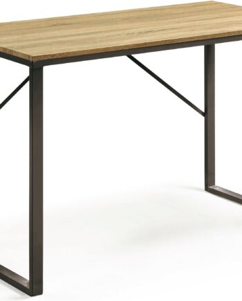 Skrivebord Kave Home Talbot 120x60 Cm Natur Sort Nordisk Kontorbord Mdf Stålstel