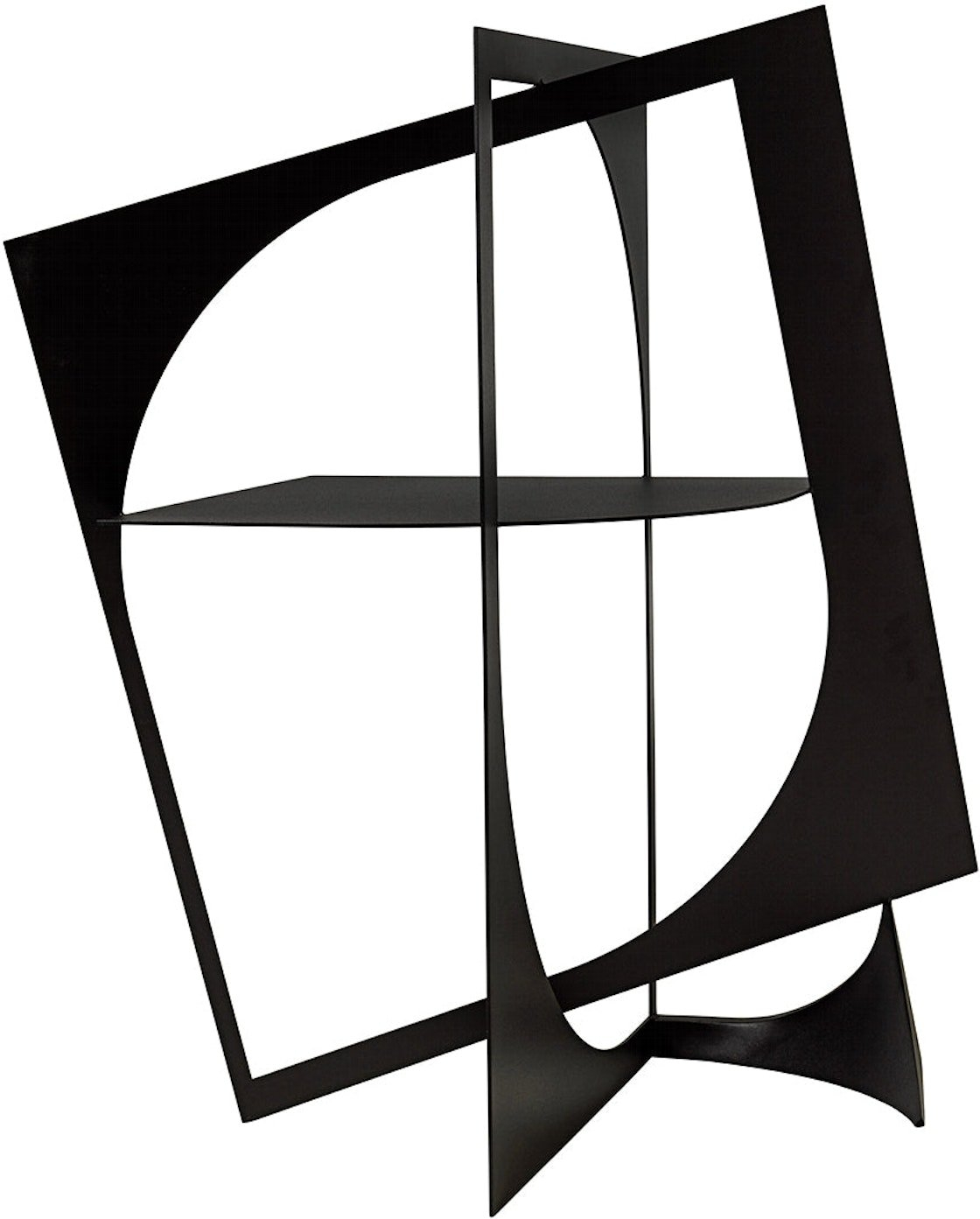 Skulptur Kristina Dam Frame Sort Pulverlakeret Stål Indendørs Sidebord Og Haveskulptur 80ã 50ã 60 Cm