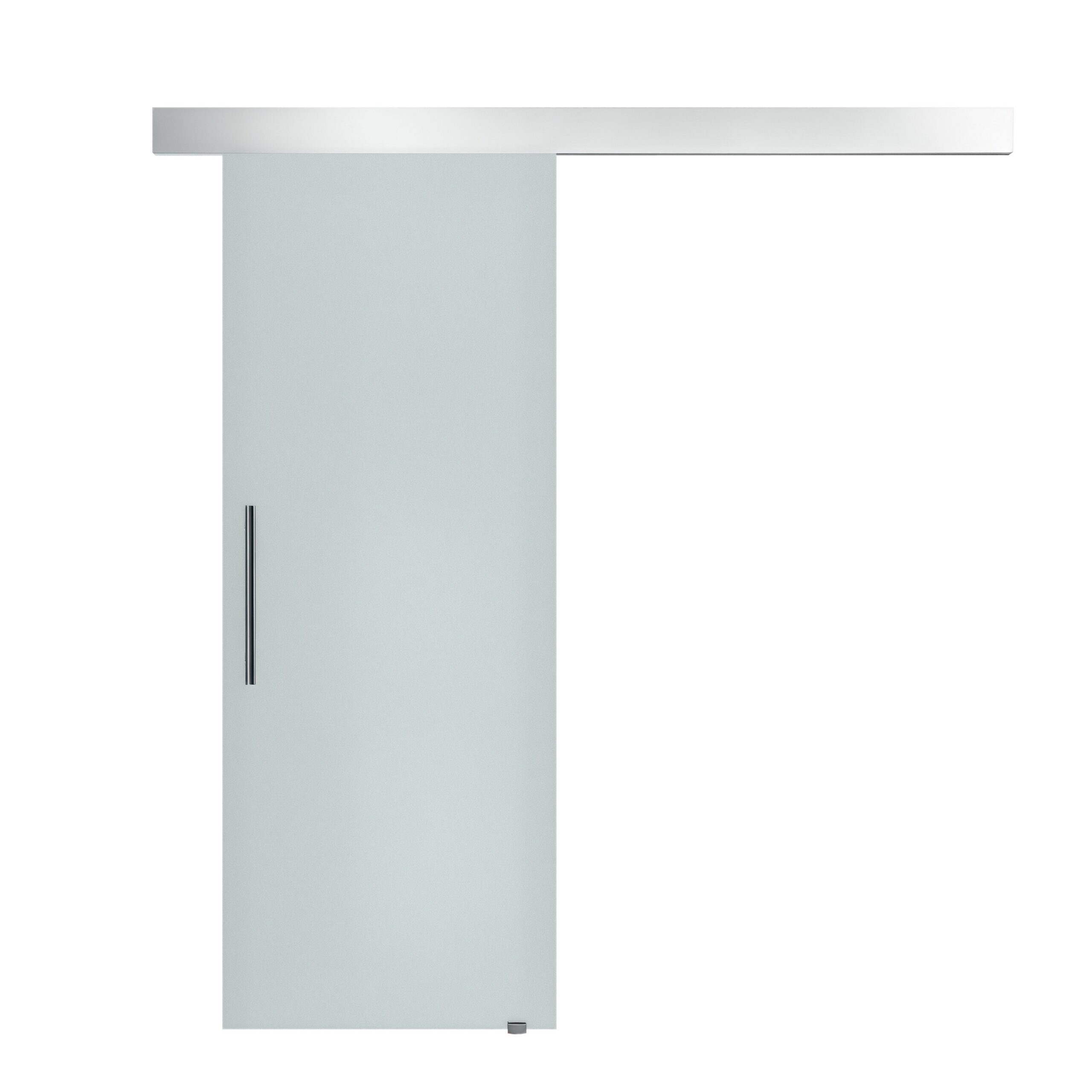 Skydedør Glas Med Håndtag Matteret På Den Ene Side 90 205 Cm