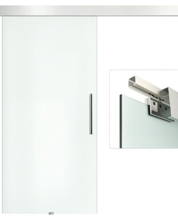 Skydedør   Glas Med Håndtag  Matteret På Den Ene Side  102     205 Cm