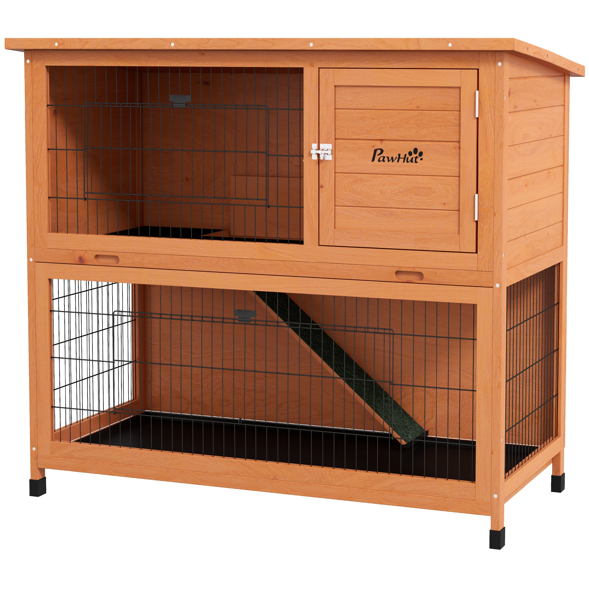Smådyrsbur Gnaverbur Vejrbestandig Bundbakker 123 63 112 Cm Orange