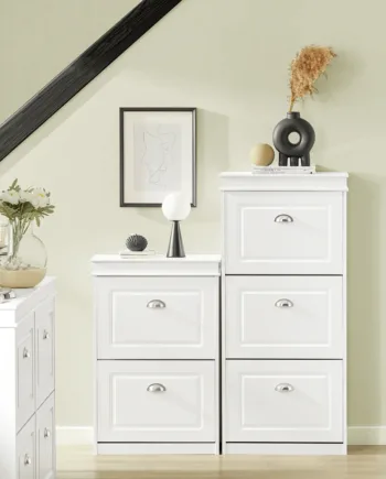 Smart Skoskab Med Vippefunktion  53   24   117 Cm  Hvid