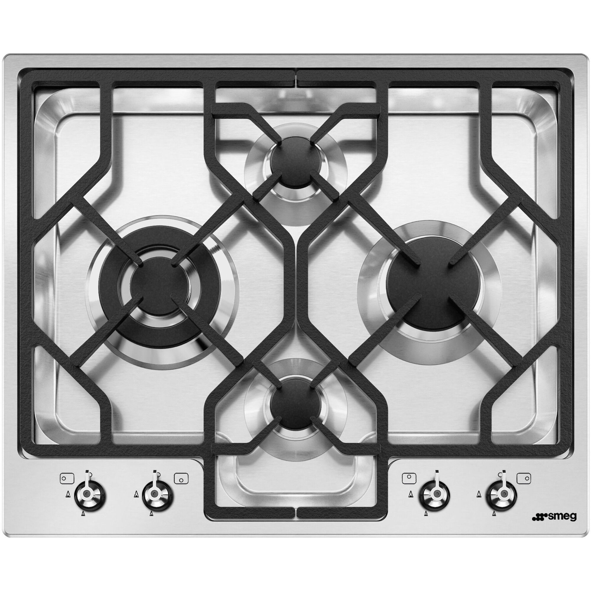 Smeg 60cm Classic Gaskogeplade Rustfrit Stål