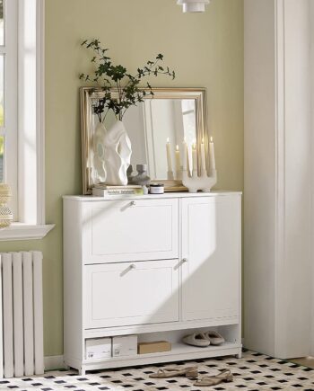 Smukt Skoskab   Skænk Til Entréen  102x24x96 Cm  Hvid