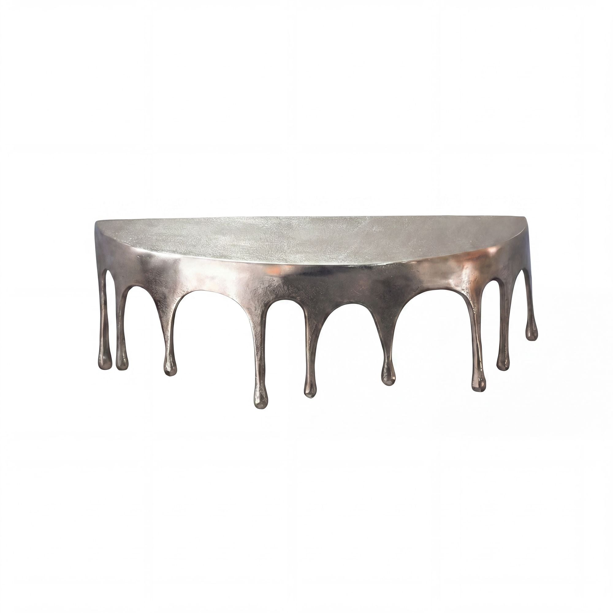 Sølvfarvet Væghylde 45 Cm Dråbeformet Aluminium Designhylde