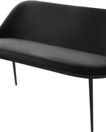Sofabænk Nordique Design Gain Sort Kunstlæder H83ã B46ã L144 Cm