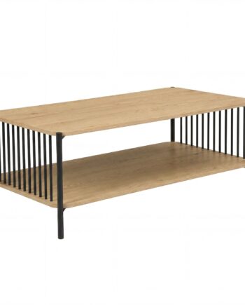 Sofabord   Egetræslook Med Hylde 110   60 Cm