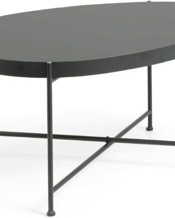 Sofabord   Kaffebord Kave Home Marlet   Sort Glas   Metal 82ã 55ã 38 Cm