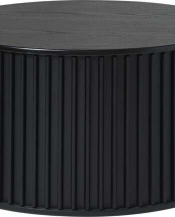 Sofabord Nordique Design Siena Rundt ø85ã 45 Cm Sortmalet Egetræ   Mdf   Nordisk Minimalistisk Kaffebord