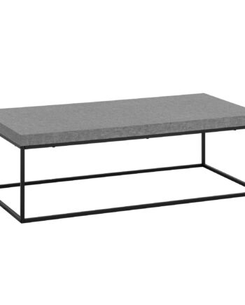 Sofabord 120x60x38 Cm Gråt Sofabord   Betonlook Moderne  Designer Stuebord Rektangulært  Loungebord Stort  Sofabord Metalben