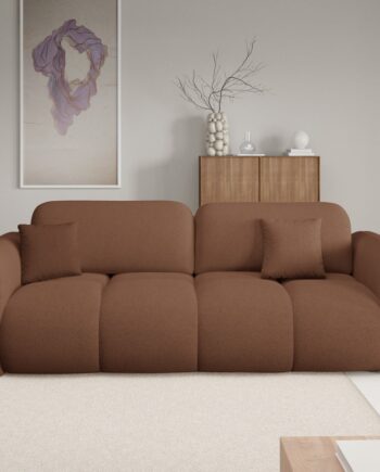 Sovesofa Maison Vellé Lunelle  -personers  Quelle 54 Stof  Dybt Tuftet  200ã 160 Cm Soveflade  Opbevaring