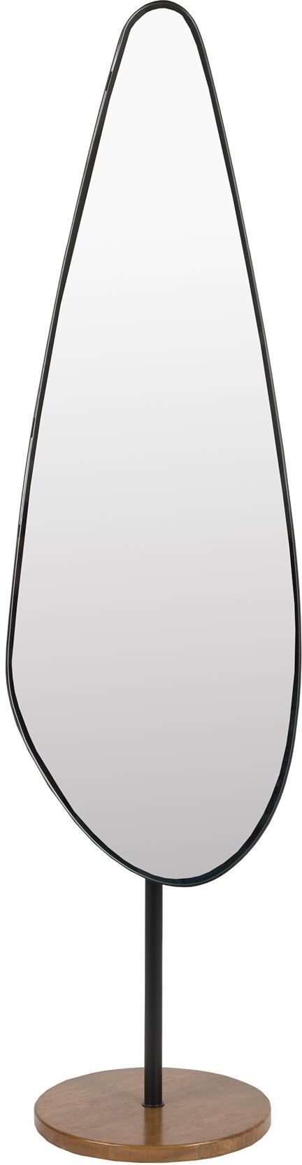 Spejl Studio White Dropz Sort Jernramme Organisk Form 135 40 35 Cm Vægspejl