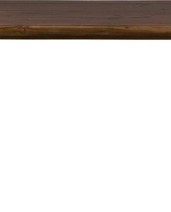 Spisebord Dutchbone Alagon 180x90x75 Cm Valnødsfinér Med Sorte Stålben Mørk Natur