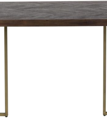Spisebord Dutchbone Class   Akaciefiner Sildebensbordplade  Stålstel  Mørk Natur  220ã 90 Cm