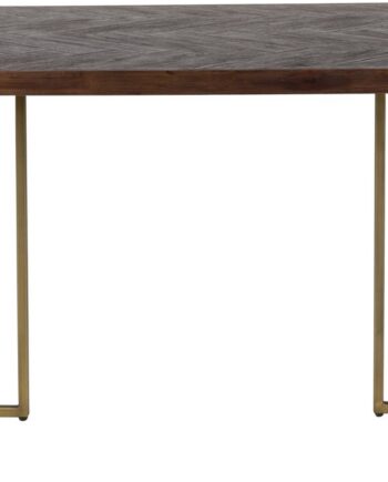 Spisebord Dutchbone Class   Mudderbrun Akaciefiner   Sort Stål 180x90 Cm