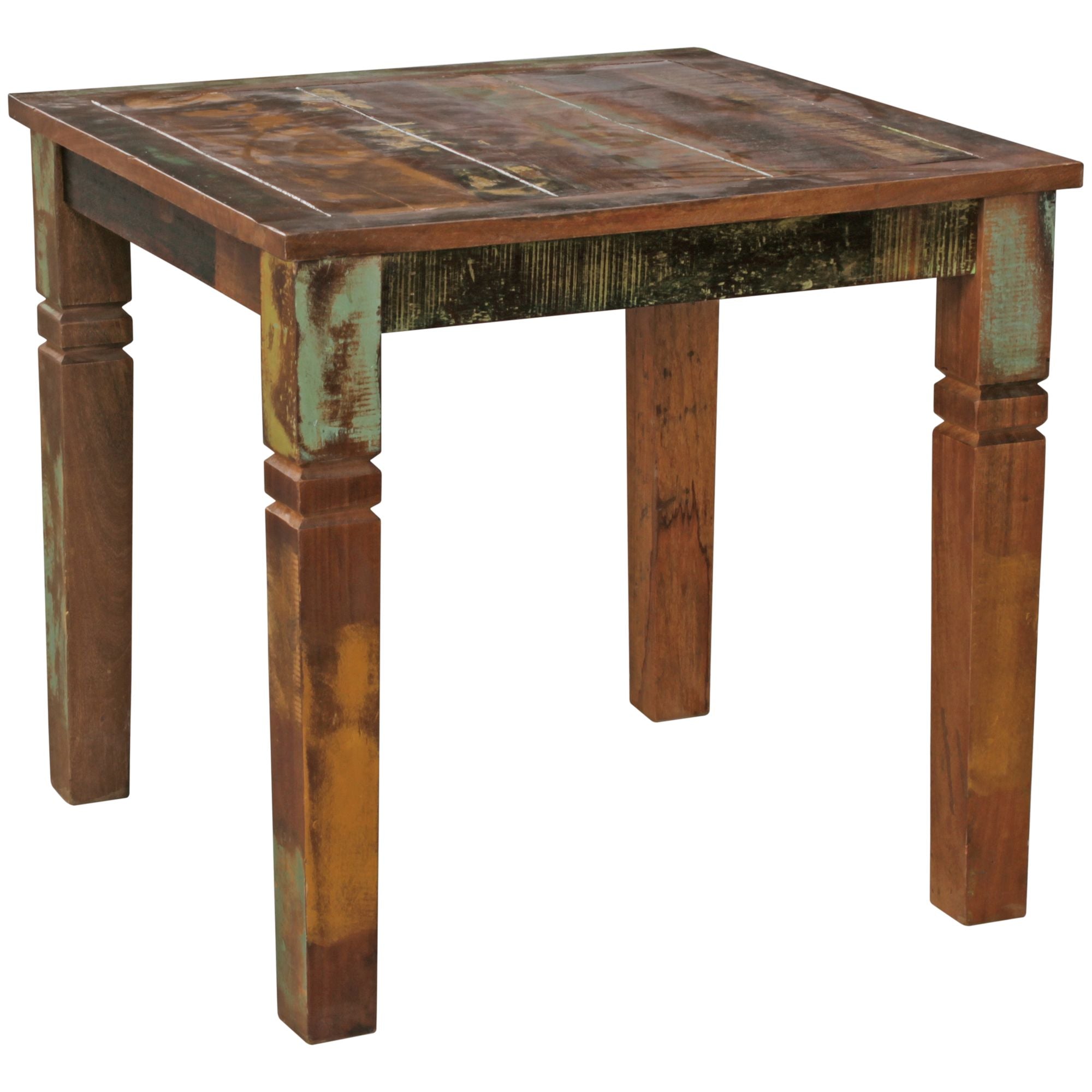 Spisebord Massivt Mangotræ 80 80 Cm Shabby Chic