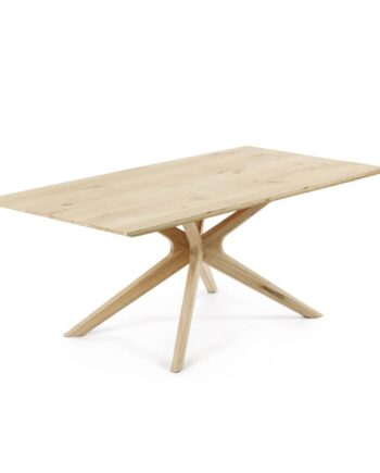Spisebord Kave Home Normande 200x100 Cm Natur Egetræsfinér Hvidvasket Finish Nordisk Design
