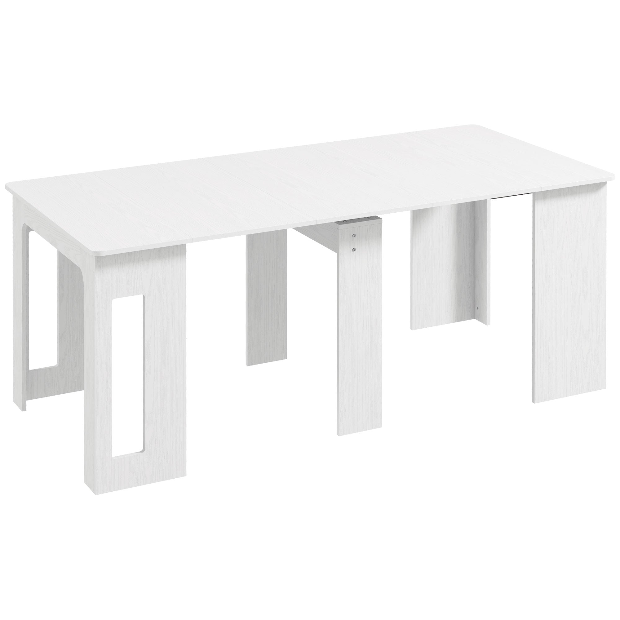 Spisebord Klapbord Udtrækkeligt Køkkenbord Spisebord Spånplade 60-180 85 75 Cm Hvid