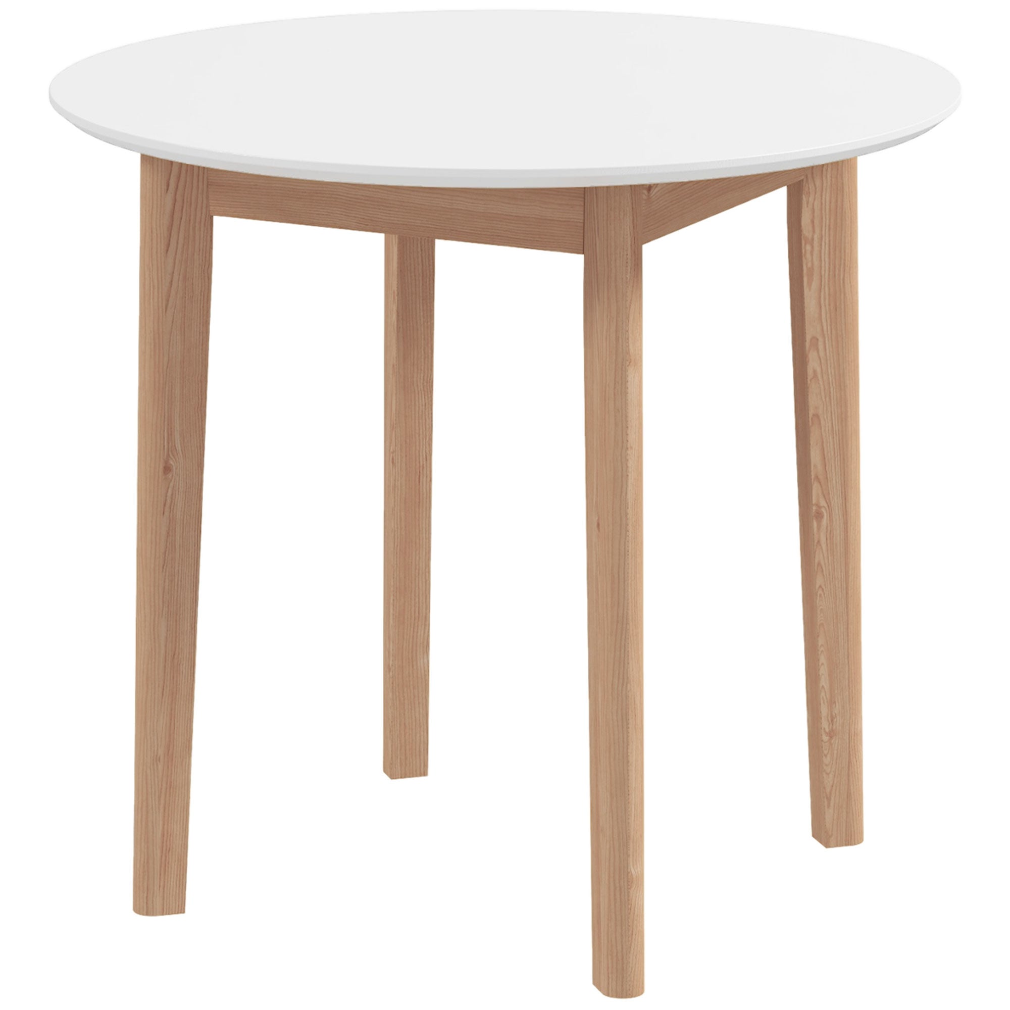 Spisebord Køkkenbord Rundt Bord Skandinavisk Design 75 Cm 75 Cm 76 Cm Hvid Natur