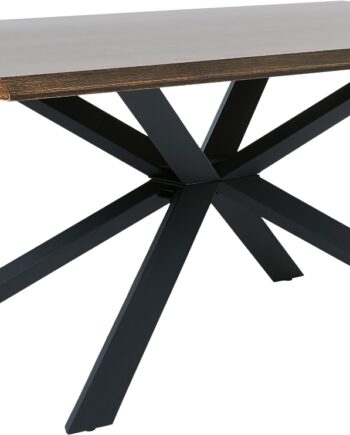Spisebord Nordique Design Arno   Røget Egetræ   Sort Metal H75ã B90ã L160 Cm