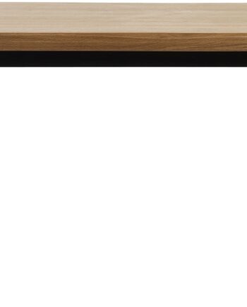 Spisebord Nordique Design Oliveto 210x100 Cm Natur Massiv Eg Med Sort Metalstel  Forlængeligt Til   Personer