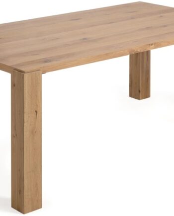 Spisebord Spisestuebord Kave Home Deyanira Massivt Egetræ 200x100 Cm Natur Rustikt Kolonialt