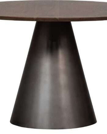 Spisebord Woood Exclusive Maggie ø120 Cm   Sort Metalramme   Mangotræsbordplade