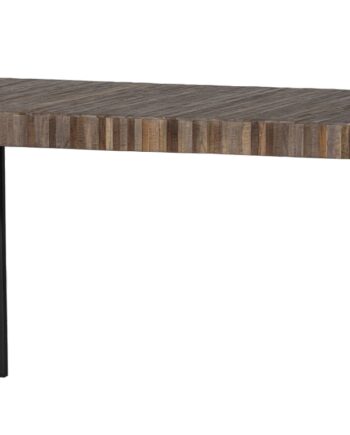 Spisebord Woood Exclusive Maxime Bæredygtigt Genbrugsteak Med Mat Sort Stel 180ã 90 Cm