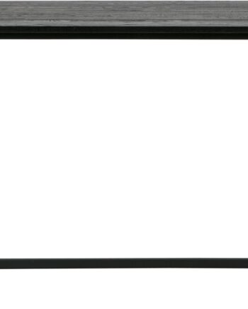 Spisebord Woood Exclusive Silas   Fsccertificeret Sort Ask Med Sort Metalstel  220x90x75 Cm