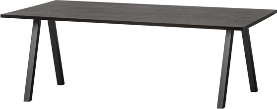 Spisebord Woood Tablo Dining Table Eg Metal Sort 180x90x75 Cm