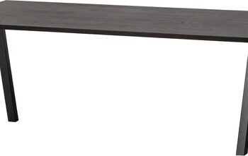 Spisebord Woood Tablo 160x90 Cm   Mørk Eg Bordplade   Mat Sort Metalstel