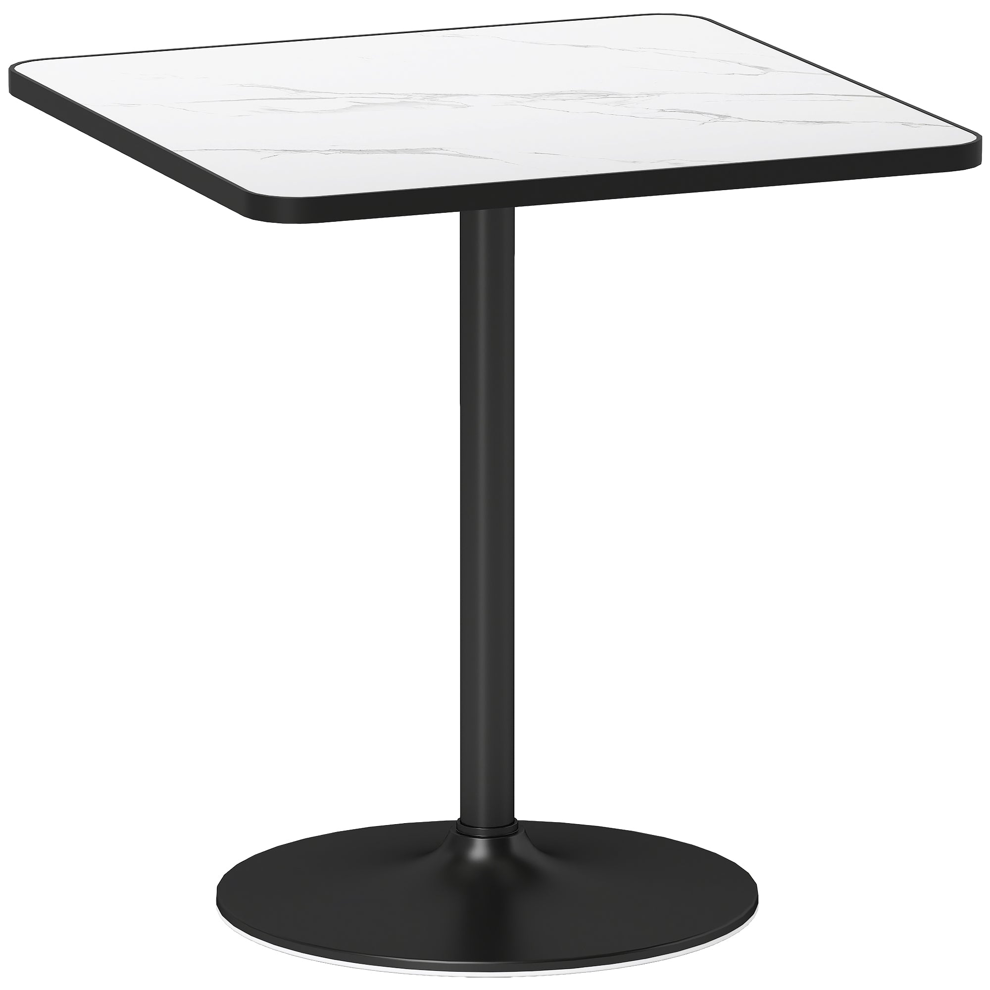 Spisebord 70 70 Cm Firkantet Køkkenbord Til Personer Med Marmorlook Til Køkken Hvidt