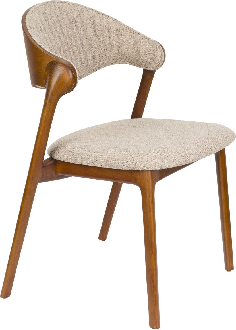 Spisebordsstol Dutchbone Babington Polstret Lysgrå Bøgetræ H80 5xb58xd56   Cm