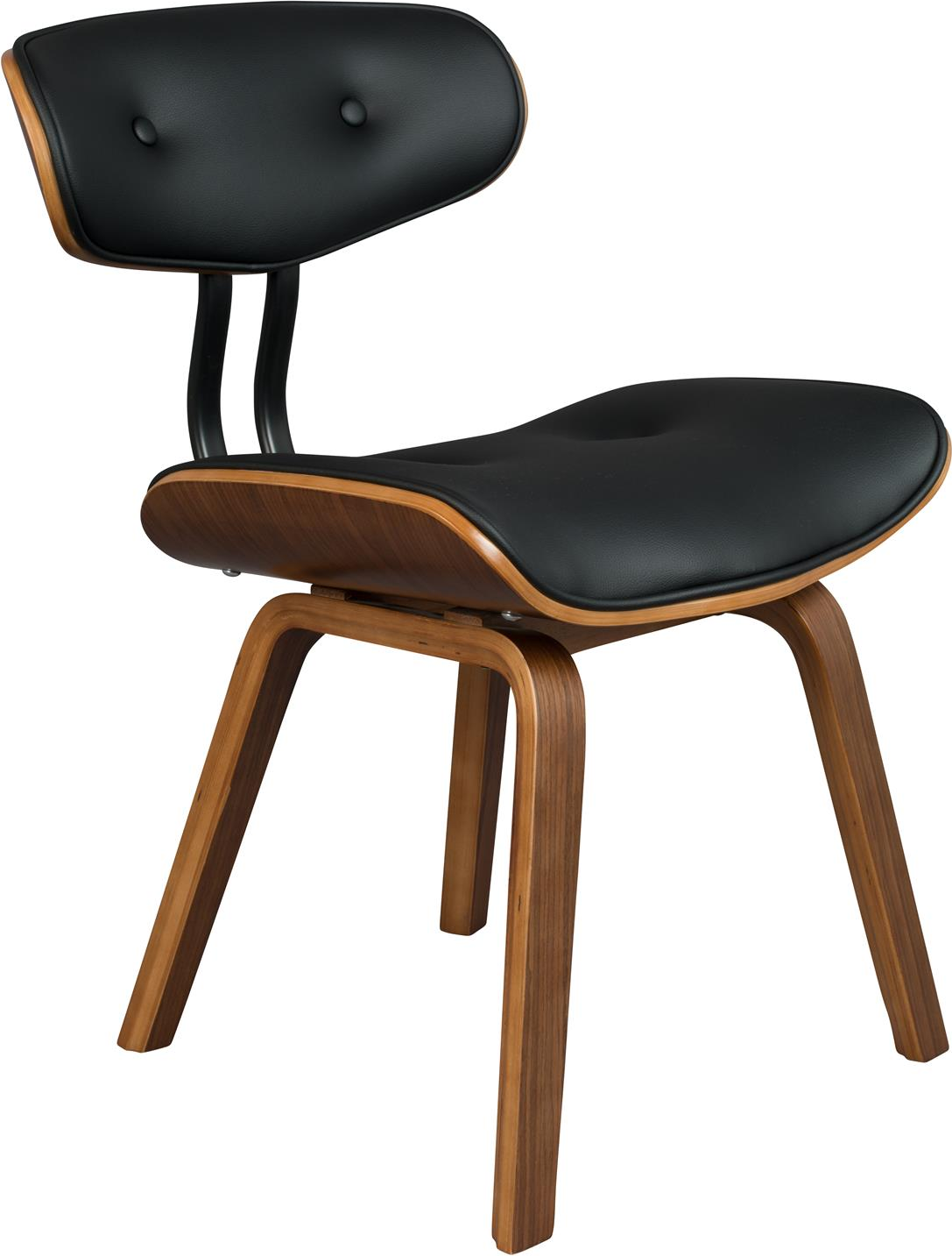 Spisebordsstol Dutchbone Blackwood Antracit Polyester Stof Asketræ Mid-century Design
