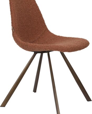 Spisebordsstol Dutchbone Franky Spisestuestol Valnød Bouclé Polyester Polstret H82 5xb45xl56 Cm Sæt Af
