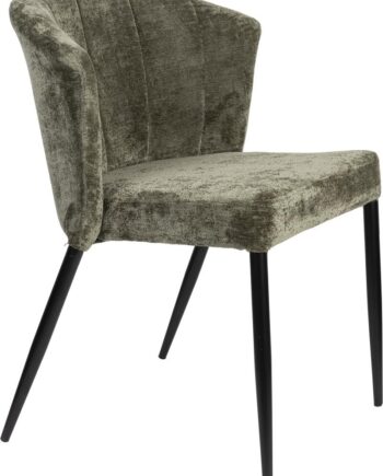 Spisebordsstol Dutchbone Georgia   Blygrå Krydsfiner Med Polstret Sæde  Sort Stel H78ã B62ã L60cm