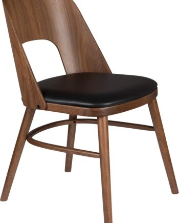 Spisebordsstol Dutchbone Talika Mid-century Modern Polstret Kaffe Krydsfiner   Gummitræ H81 5xb45xl59 Cm