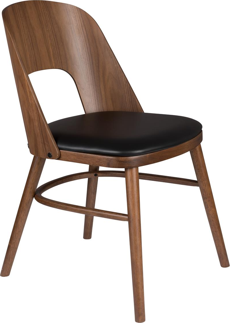 Spisebordsstol Dutchbone Talika Mid-century Modern Polstret Kaffe Krydsfiner Gummitræ H81 5xb45xl59 Cm