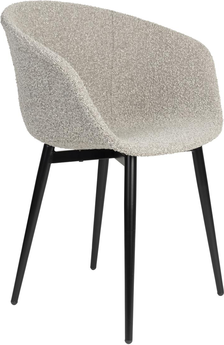 Spisebordsstol Studio White Charly Lysgrå Polyester Metalben H80ã B63ã D52   Cm