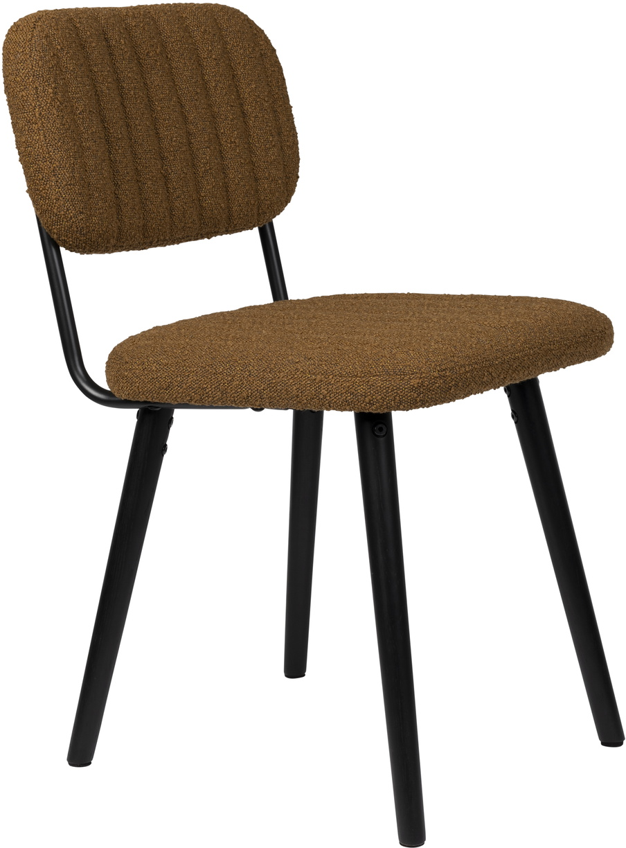 Spisebordsstol Studio White Jake   Mørkebrun Polstret Egetræ H80xb46xl56 Cm