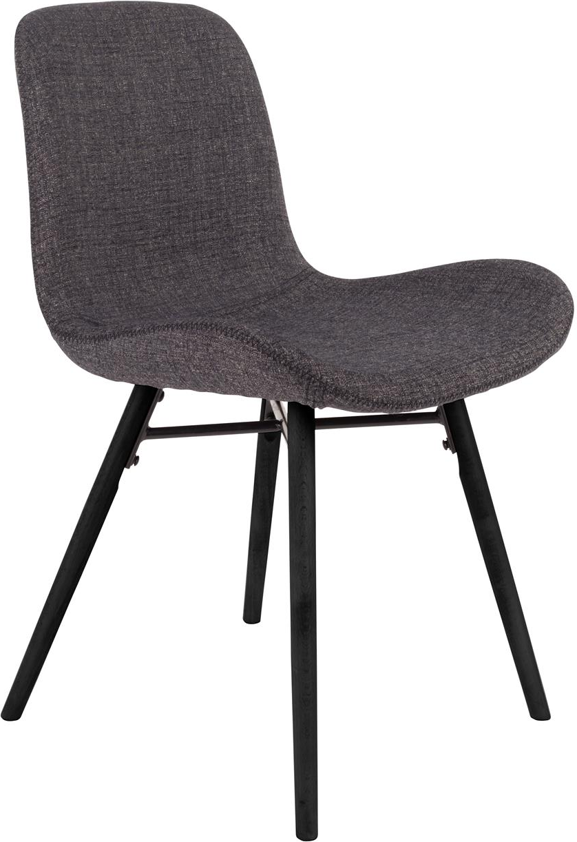 Spisebordsstol Studio White Lester Askegrå Stof Med Bøgetræstel Polstret H80     B50   L55 Cm