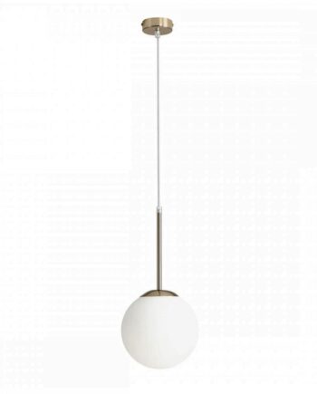 Stick Loftlampe   Guld Og Glas    20 Cm  Kuppel