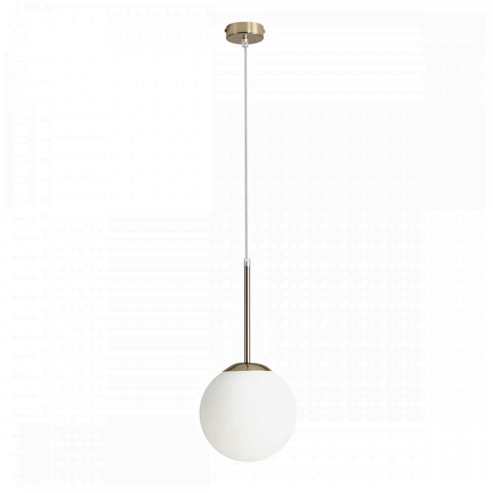 Stick Loftlampe Guld Og Glas 20 Cm Kuppel