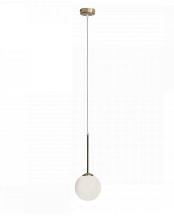 Stick Loftlampe   Guld Og Glas    14 Cm  Kuppel