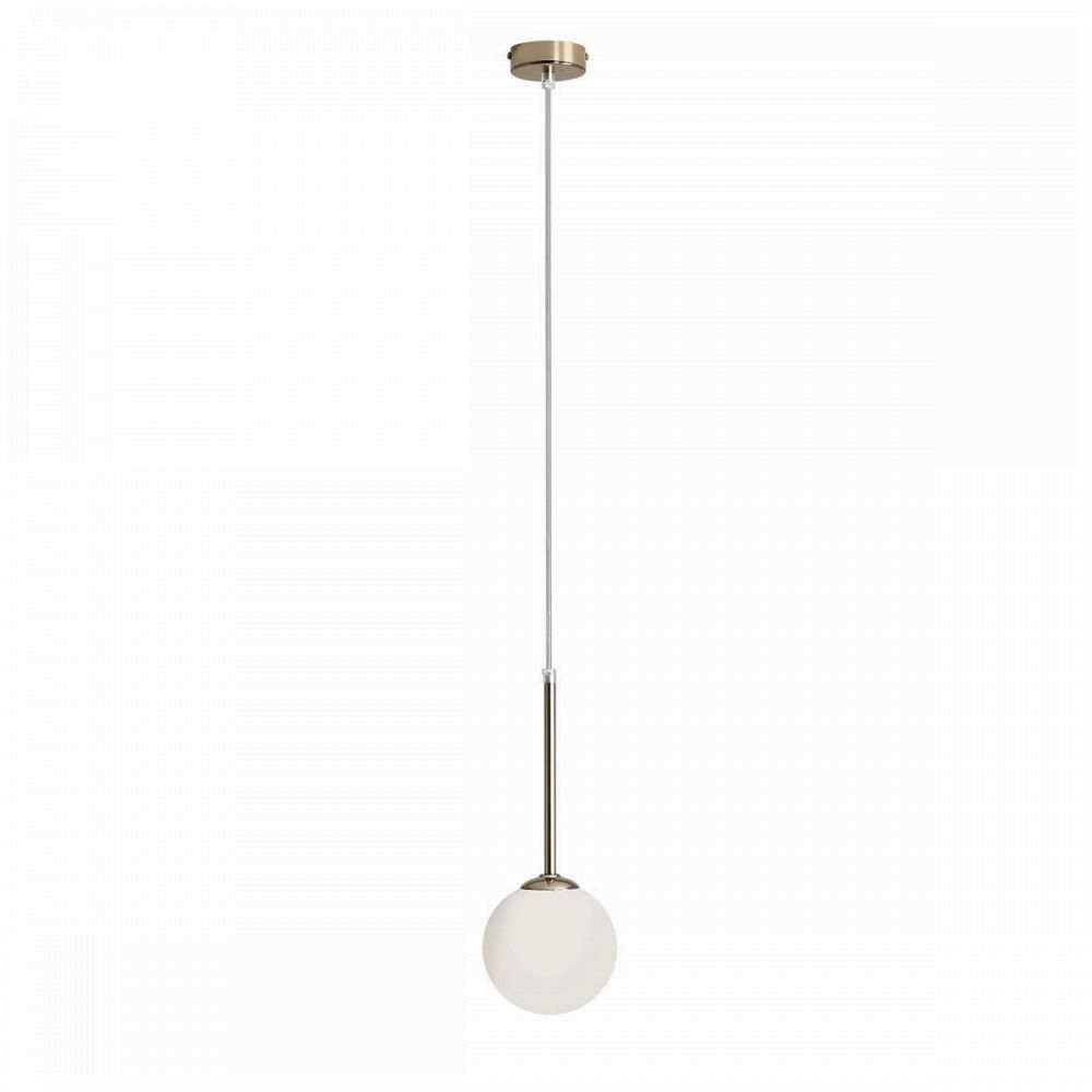 Stick Loftlampe Guld Og Glas 14 Cm Kuppel