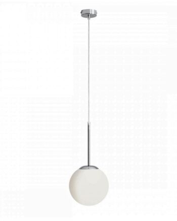 Stick Loftlampe   Krom Og Glas    20 Cm  Kuppel