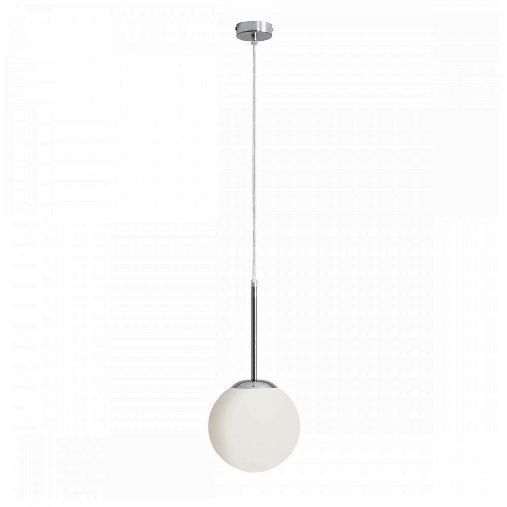 Stick Loftlampe Krom Og Glas 20 Cm Kuppel