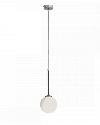 Stick Loftlampe   Krom Og Glas    14 Cm  Kuppel